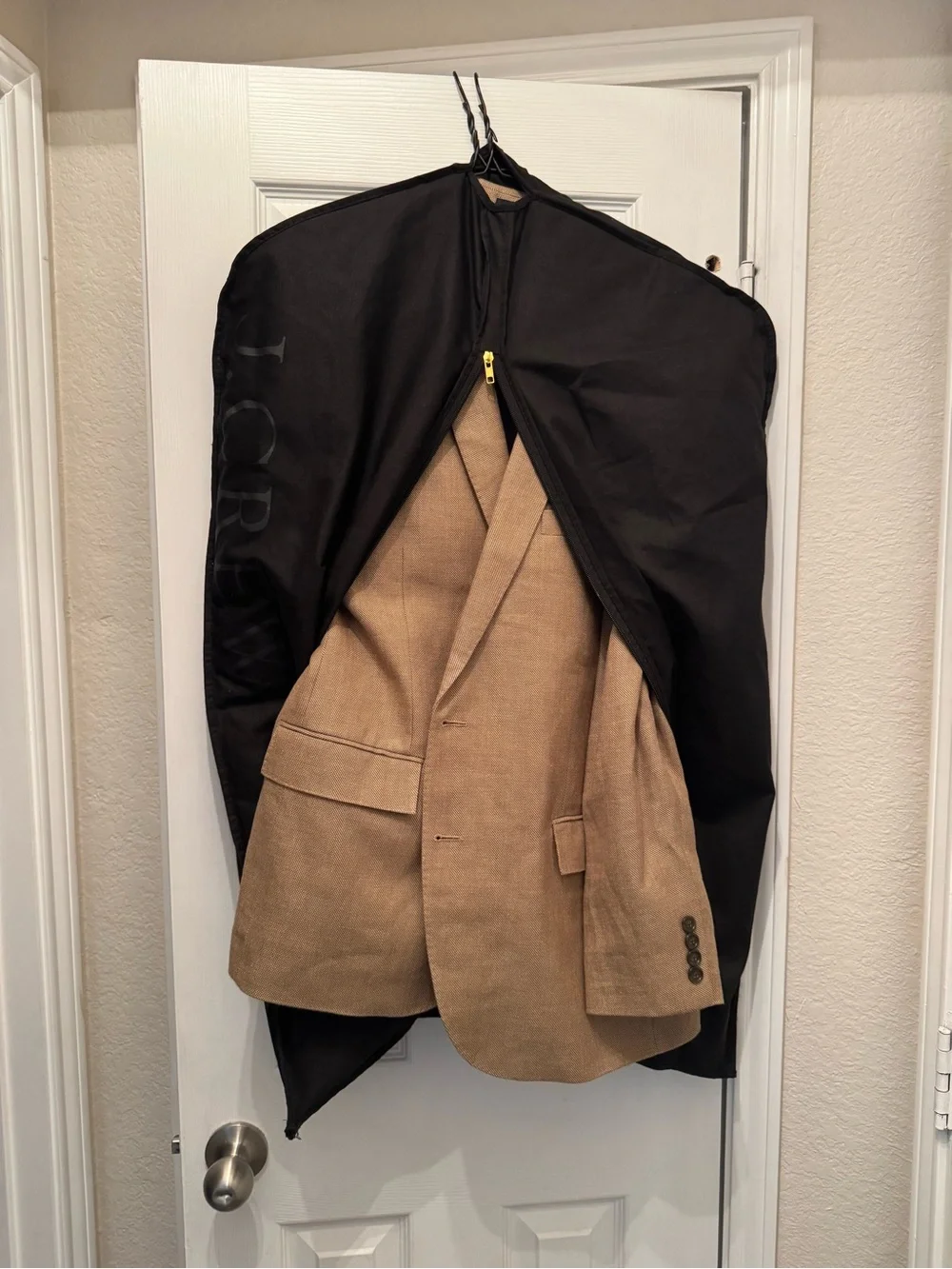 J.Crew Ludlow Men’s Brown Linen Suit 46R W40 L32 + Garment Bag